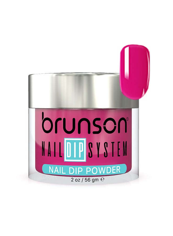 brunson Nail Dip Powder Dip And Buff System Color 56gm, French Nail Art Starter Manicure Salon DIY At Home Odor Free And Long Lasting No Needed Nail Lamp Curing BDK156
