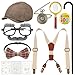 SOMSOC Boys Old Man Costume 100 Days of School Outfit Kids Grandpa Costume Accessories Set for School Dress Up Party - Image 2