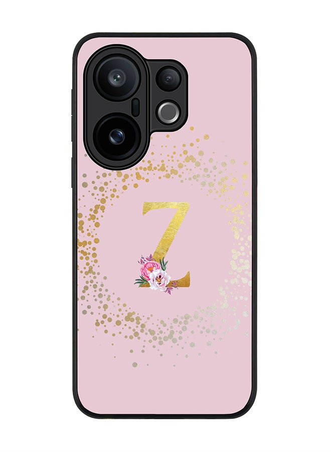 Stylizedd For vivo X200 FE / S30 Pro mini Case,Slim fit Camera Protection, Shockproof Thin Phone cover  - Custom Monogram Floral - Z  (Pink )