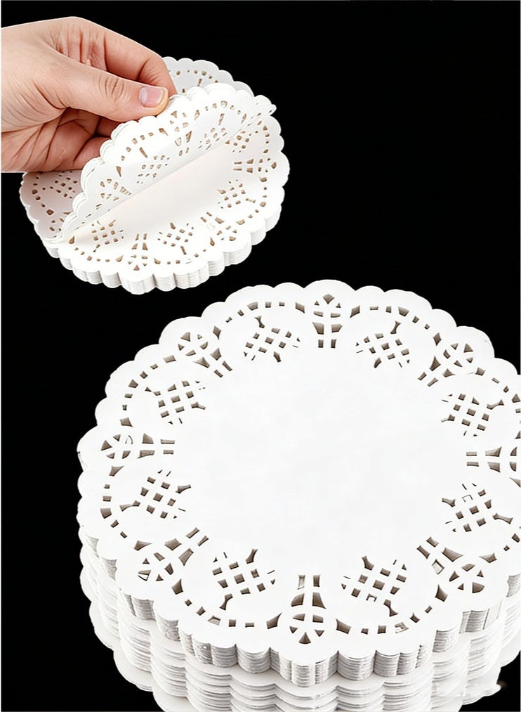 150 Pcs Paper Doilies, Doilies Lace Paper 5.5 Inch Round Doily Papers for Food,Cakes, Desserts, Crafts, and Table Decorations - Image 1