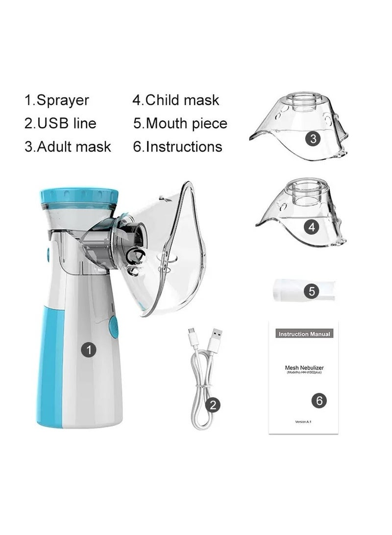 Generic Portable Nebulizer Machine,Mini Vaporizers,USB Rechargeable Handheld Mesh Inhaler,Two Ways To Use For Adults And Children With Breathing Problems, For Home Office Outdoor - Image 2