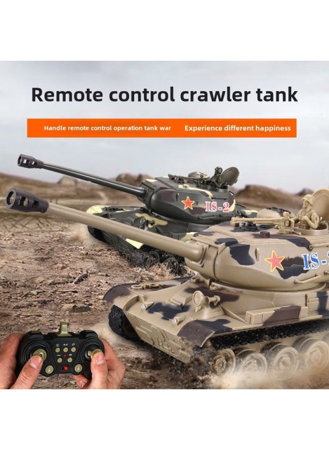 بيوينتي - Direct Supply Armored Vehicle Tracked Battle Children's Toy Model Simulation Remote Control Tank Remote Control Vehicle New-Color:205 Ordinary Edition Tiger King: Army Green-Specifications:Standard - Image 1