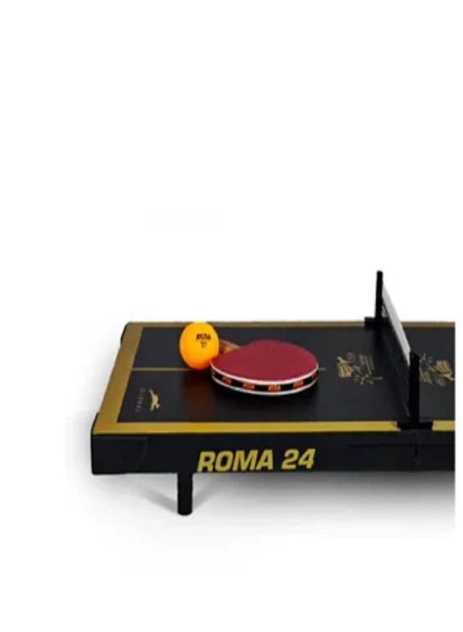 STAG GLOBAL Roma 24 Super mini Fun Table Tennis Table | Limited Edition Roma World Masters Championship 2024 | Black and Golden (Roma 24) - Image 3