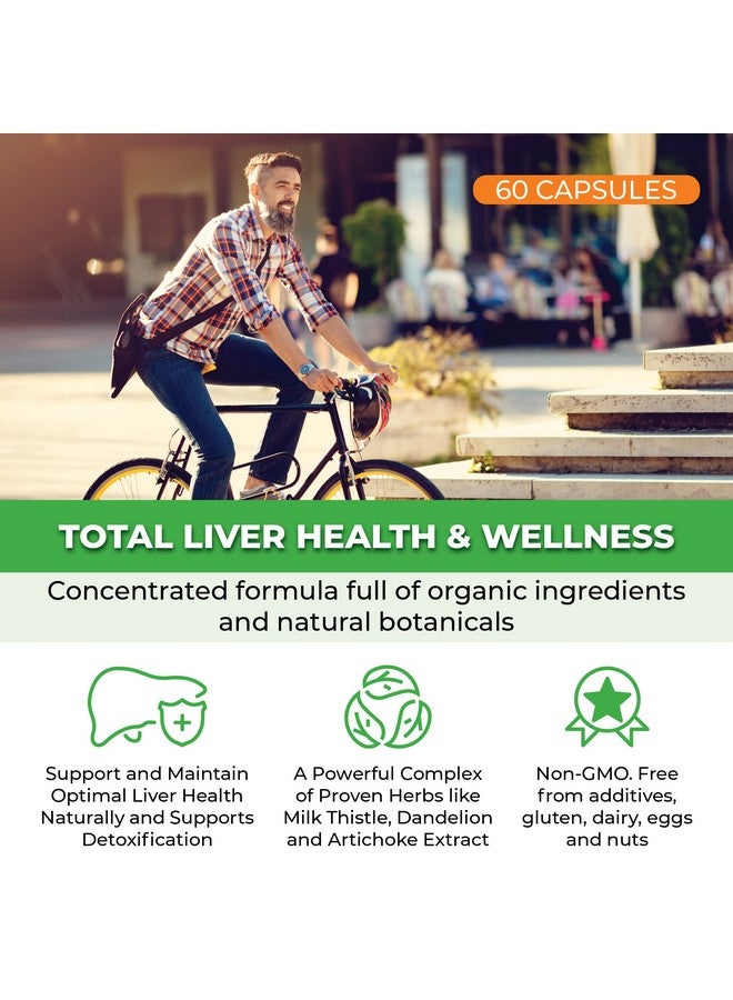 ForestLeaf تنظيف الكبد Detox تنظيف الكبد وإصلاح الكبد الدهني مكمل الكبد مع مستخلص الشوك الحليب وجذر الهندباء والأعشاب مكمل دعم الكبد Prohepatic (60) - Image 4