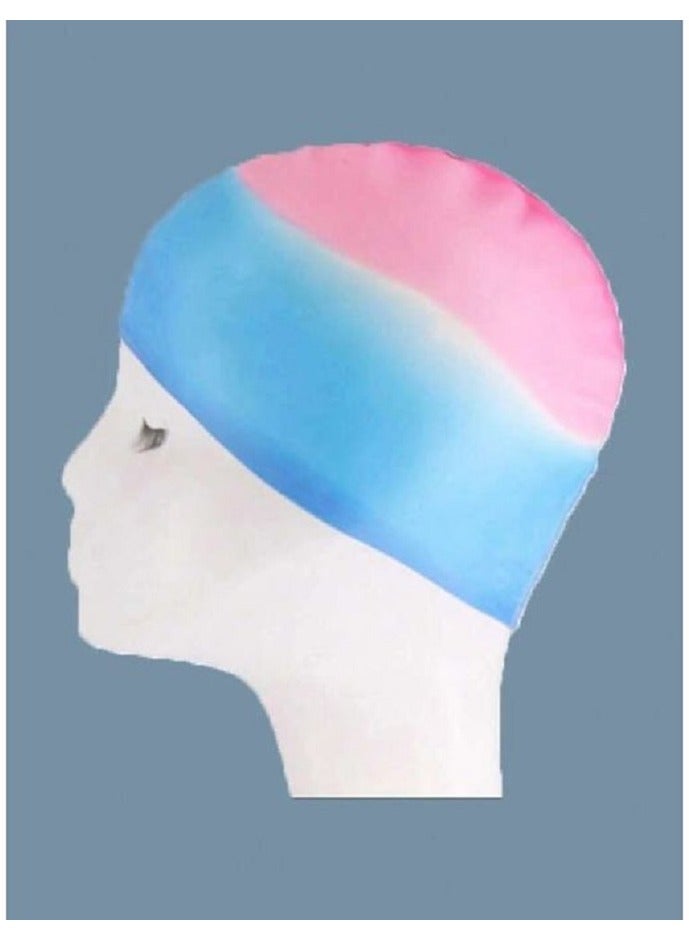 Swimming bonnet waterproof silicone head cap for adults and children (1 pcs)