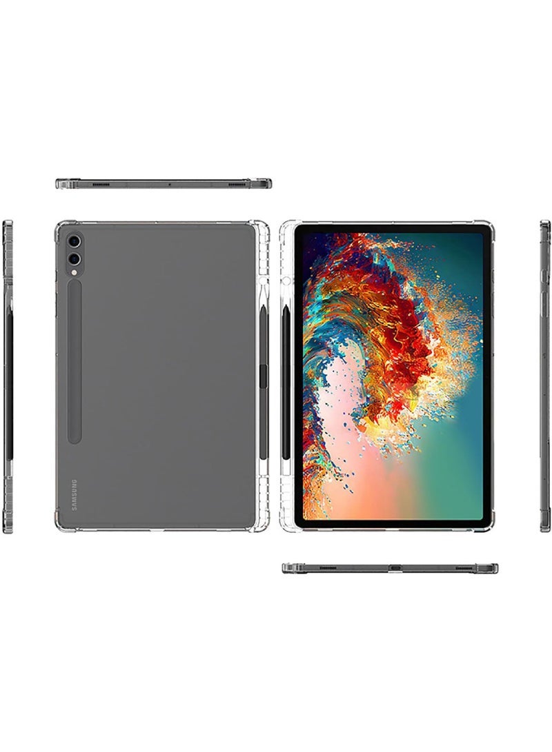 Captaintech Galaxy Tab S9 FE+ 12.4 Case – Ultra Clear Slim Protective Cover with S Pen Holder | Anti-Scratch u0026 Anti-Slip Soft TPU Back (Lightweight Design) - Image 5
