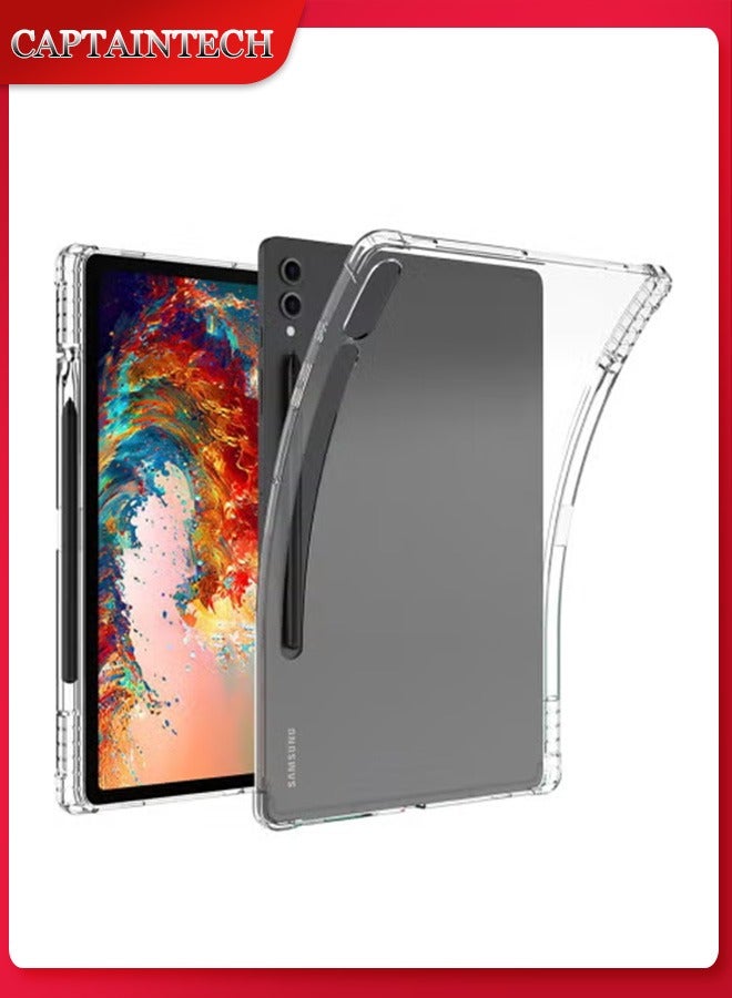 Captaintech Galaxy Tab S9 FE+ 12.4 Case – Ultra Clear Slim Protective Cover with S Pen Holder | Anti-Scratch u0026 Anti-Slip Soft TPU Back (Lightweight Design) - Image 1