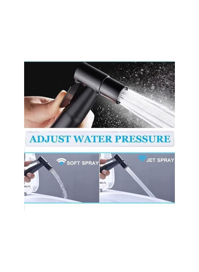 The Bros Shattaf Spryer Handle, Bidet Toilet Sprayer Head, Handheld Bidet Sprayer, Black(Only Bidet Spray Head) (1, BLACK) - Image 2