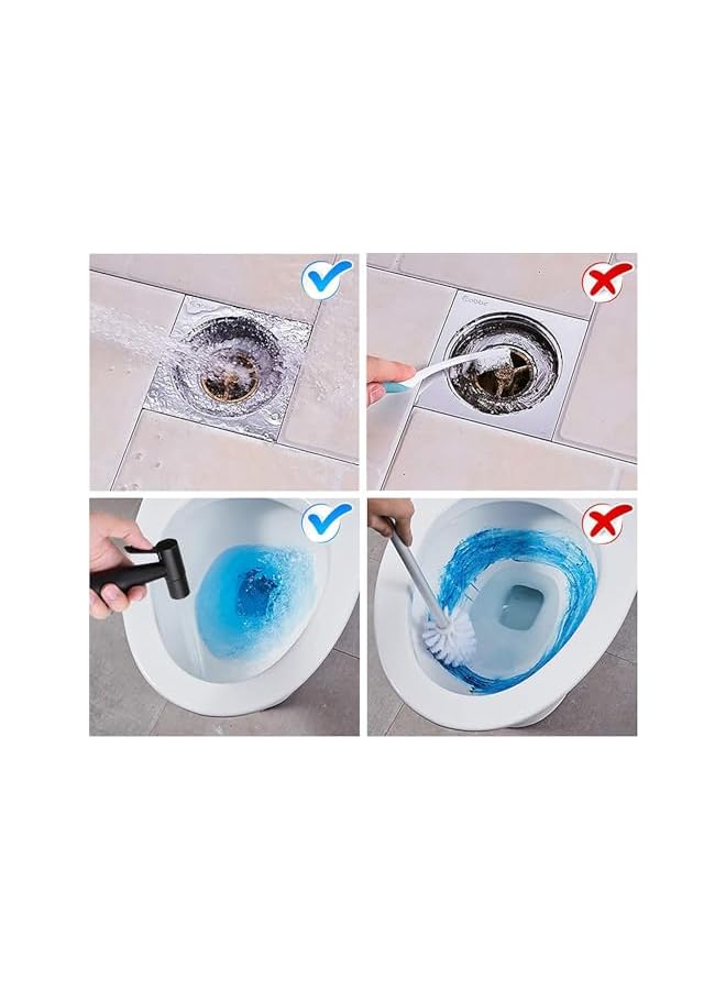 The Bros Shattaf Spryer Handle, Bidet Toilet Sprayer Head, Handheld Bidet Sprayer, Black(Only Bidet Spray Head) (1, BLACK) - Image 4