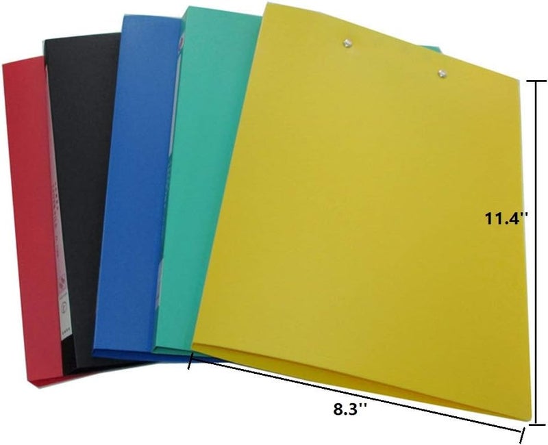Daycount 5-Pack Clamp Binder A4 File Folder with Double Strong Clip, Punchless Binder with Spring-Action Clamp for Office School Student Teacher Supplies (Assorted Colored) - Image 5