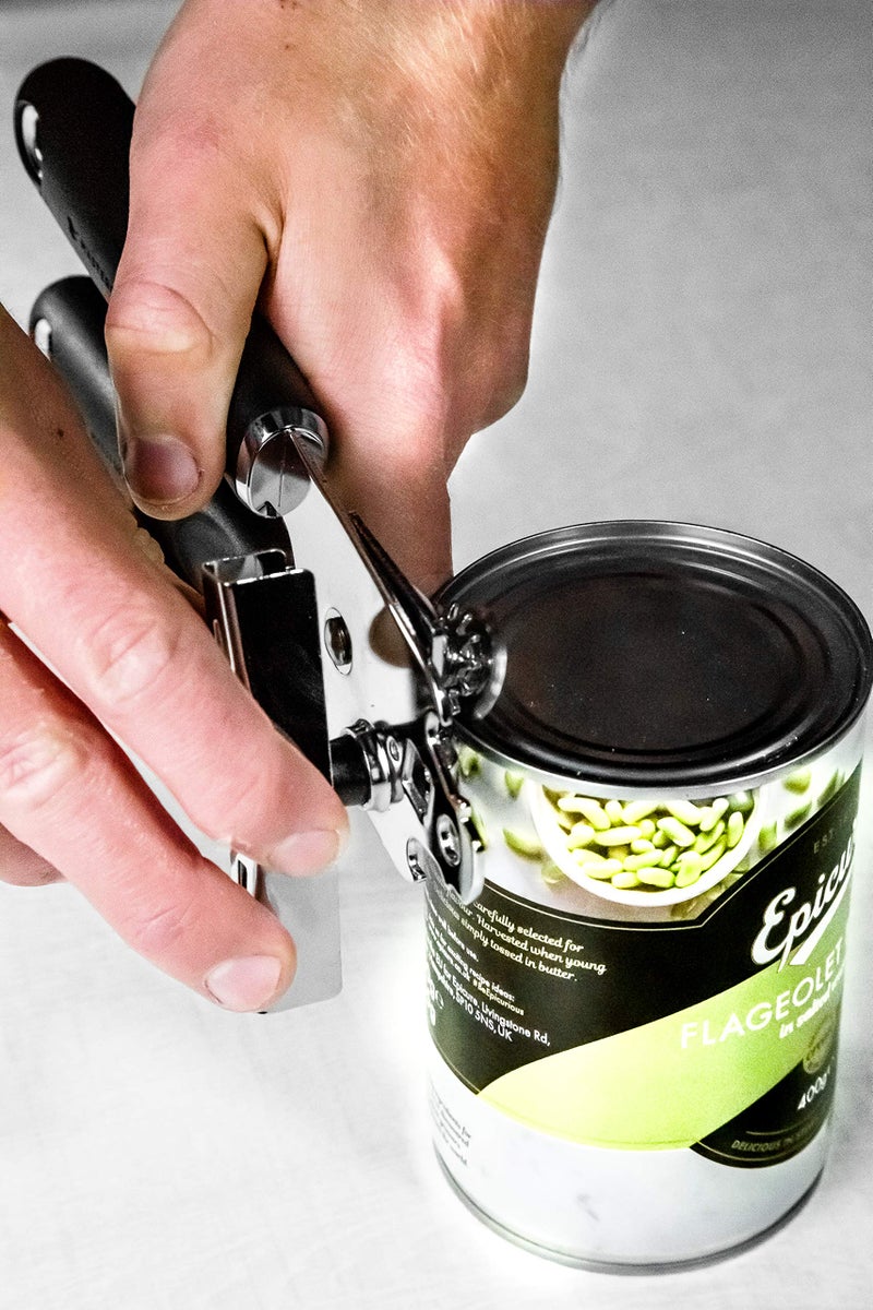 Master Class MasterClass MCSGNWCO Can Opener with Soft Grip Handles, Stainless Steel, 19 cm, Black - Image 4