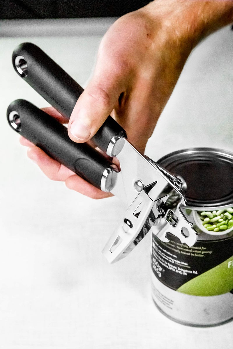 Master Class MasterClass MCSGNWCO Can Opener with Soft Grip Handles, Stainless Steel, 19 cm, Black - Image 3