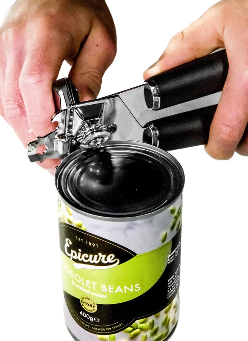 Master Class MasterClass MCSGNWCO Can Opener with Soft Grip Handles, Stainless Steel, 19 cm, Black - Image 5