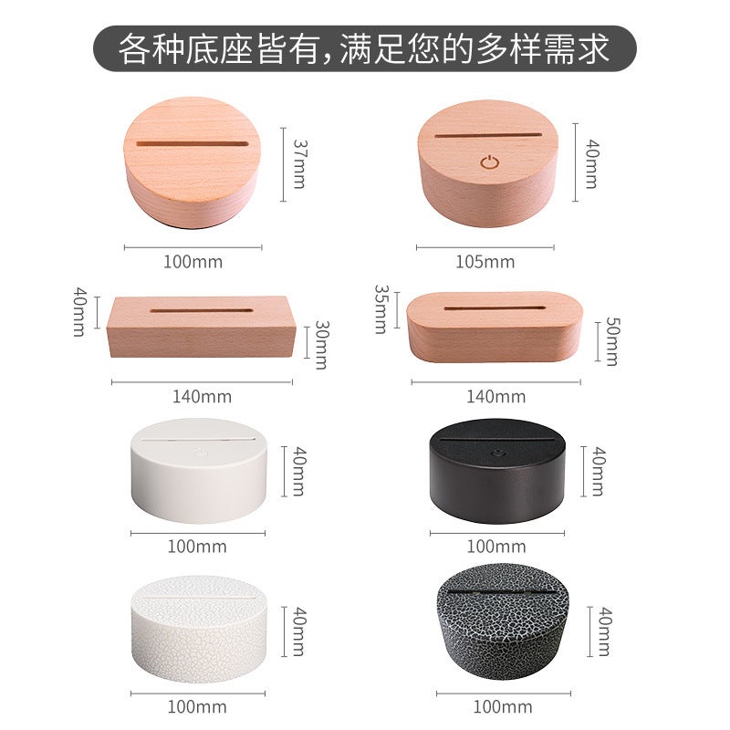 Creative 3D Night Light Type-C Interface Acrylic Table Lamp Bedside Atmosphere Lamp Corporate Event Gift - Image 3