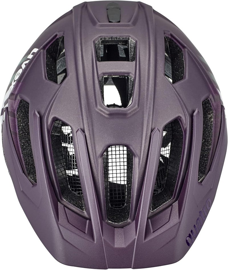 UVEX خوذة دراجة Uvex Quatro CC، مقاس 56-61 سم، لون برقوقي-أبيض غير لامع - Image 2