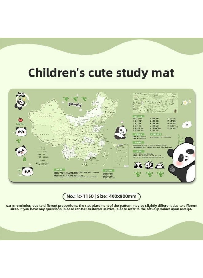 Study Desk Mat Oil-Proof Wash-Free Children's And Students Special Writing Desk Desktop Protection Mat Computer Office Tablecloth-Color:400x900mm-Pattern:Red Panda [anti-fouling, Odorless And Easy To Scrub]  - Image 1