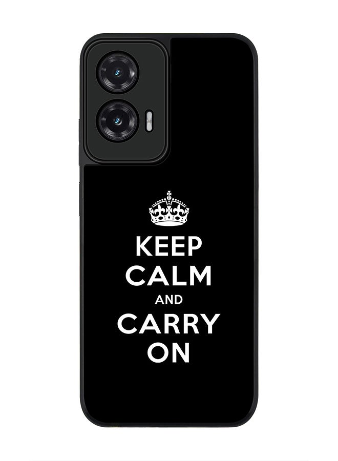 Stylizedd For Motorola Moto G35 Case,Slim fit Camera Protection, Shockproof Thin Phone cover  - Keep calm and carry on