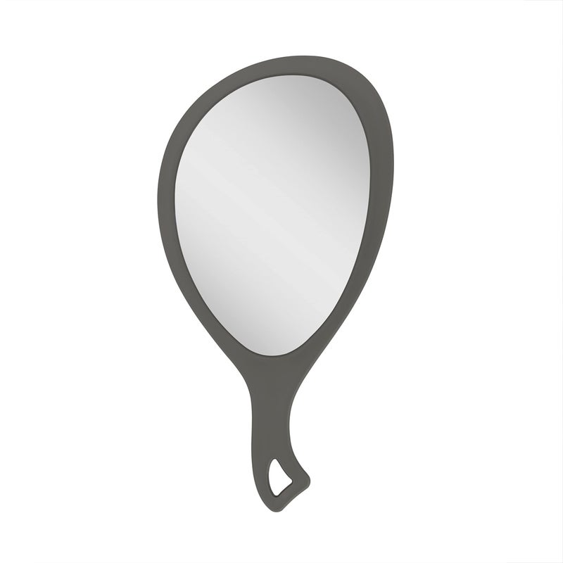 Zadro Large Hand Mirror with Handle Salon Mirrors for Hair Stylist Big Handheld Mirror Makeup Mirror Wall Mounted Hang 1 Pebble Gray Medium 15 x 8