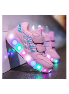 Generic Roller Shoes Sneakers,Roller Skates for Kids,Skates Shoes with Wheels LED Light for Kids (Pink)  - Image 4