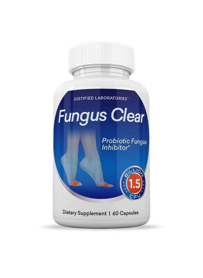 Justified Laboratories - Fungus Clear Pills 1.5 Billion Cfu Probiotic Supports Strong Healthy Natural Clear Nails 60 Capsules - Image 1
