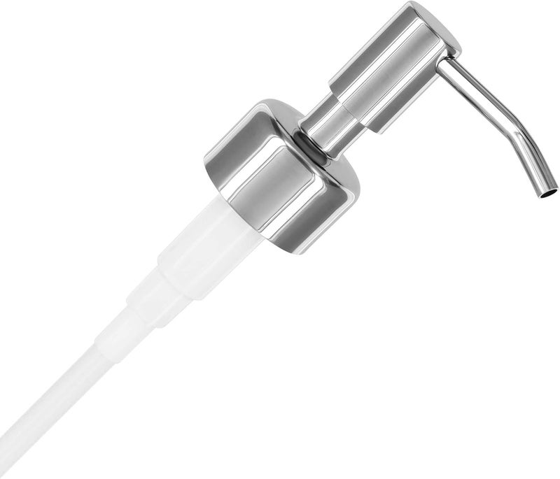 Altglas Upcycling Soap Dispenser Pump Head 'Budapest' with 3 Silicone Stoppers Fitting Ring Set for All Bottle Openings With Diameter 18-23mm (Silver Chrome) - Image 1