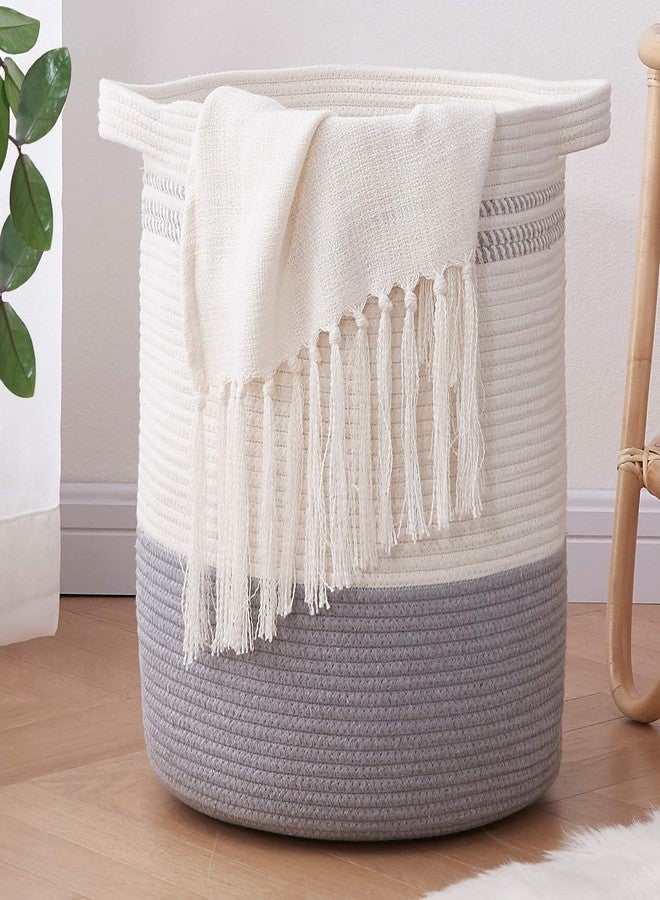 Textile and Beyond منظم تخزين كبير من الحبال من Textile and Beyond Boho Home Decor - سلة من الجوت للفواكه، الغسيل، الألعاب، سلة الهدايا، صينية أطفال، منظم دلو لغرفة المعيشة والمطبخ والحمام (2.22 كجم) - Image 1