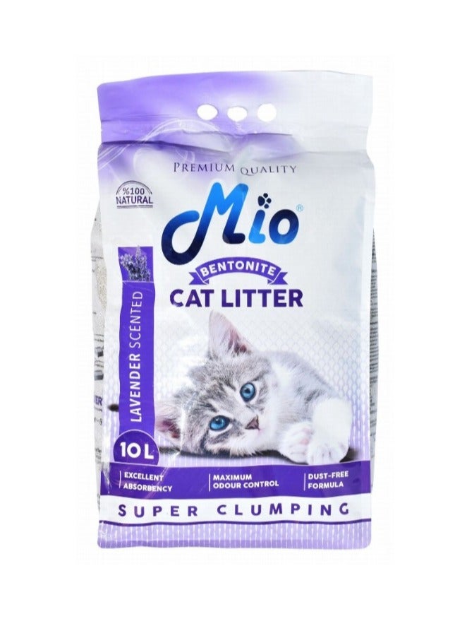 Bentonite Clumping Cat Litter lavender 10l
