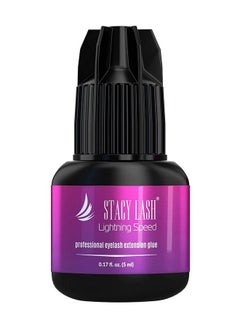 Stacy Lash Lightning Speed Eyelash Extensions Glue Stacy Lash 5Ml/ 0.17 Fl. Oz/ 0.3 Sec Drying Time/Retention 68 Weeks/Lowest Fumes/Maximum Bonding Power/Black Adhesive/Professional Supplies  - Image 2
