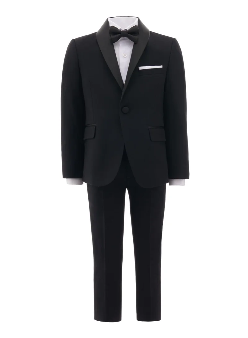 VIA BAMBINO Formal Boys Black Suit 9067