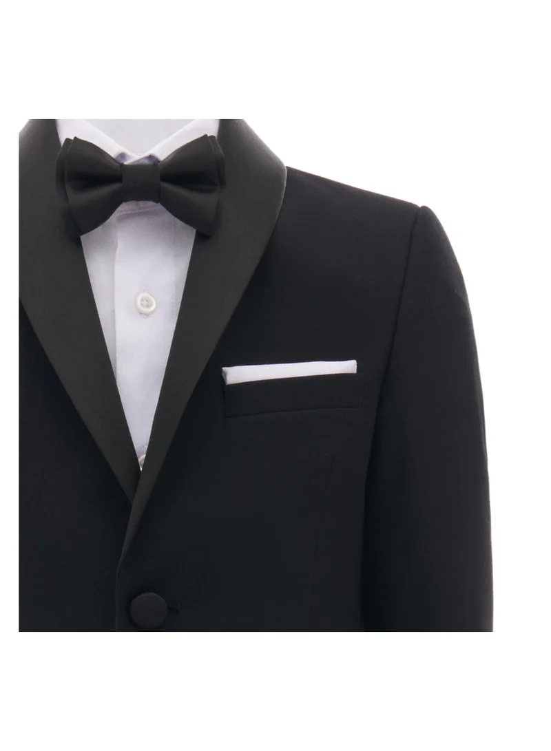 VIA BAMBINO Formal Boys Black Suit 9067