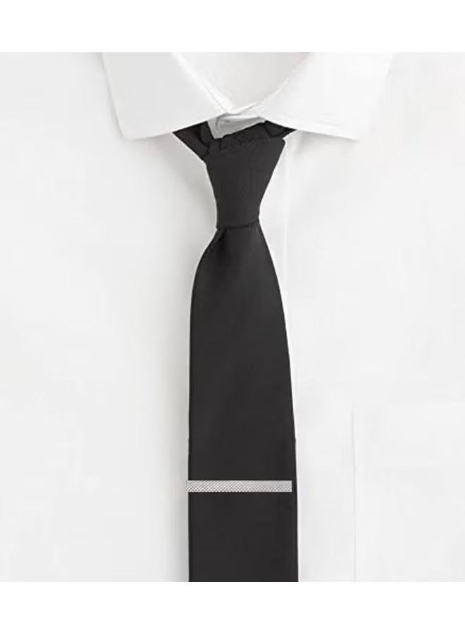 Unewshi Tie Clips for Men, 4 Pack Classic Tie Clip Silver Necktie Tie Bar Pinch Clips Suitable for Wedding Anniversary Business and Daily Life 5.8cm  - Image 4