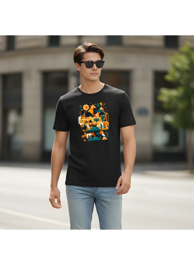 PRINTSHOP4ME Egypt Adult Men’s T-Shirt–Soft Cotton Round Neck T-Shirt With Short Sleeves–Comfortable Tee For Travel And Everyday Use–Egypt Printed Design For Casual Wear - Image 3