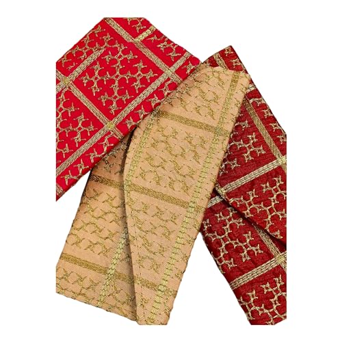 Krisah Pack of 3 Embroidered Cloth Gifting Shagun Envelopes for Cash Sagan Wedding, Birthday, Festivals, Engagement, Milni (Multi) - Image 2