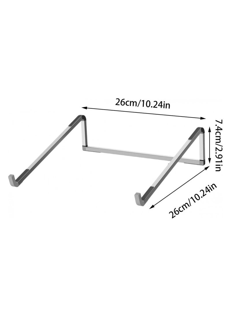 Generic - Aluminum Alloy Folding Laptop Stand V3.3 With Adjustable Design And Ergonomic Air-Ventilated Compatible With Various Of Devices 250x250x74 Mm - Silver - Image 1