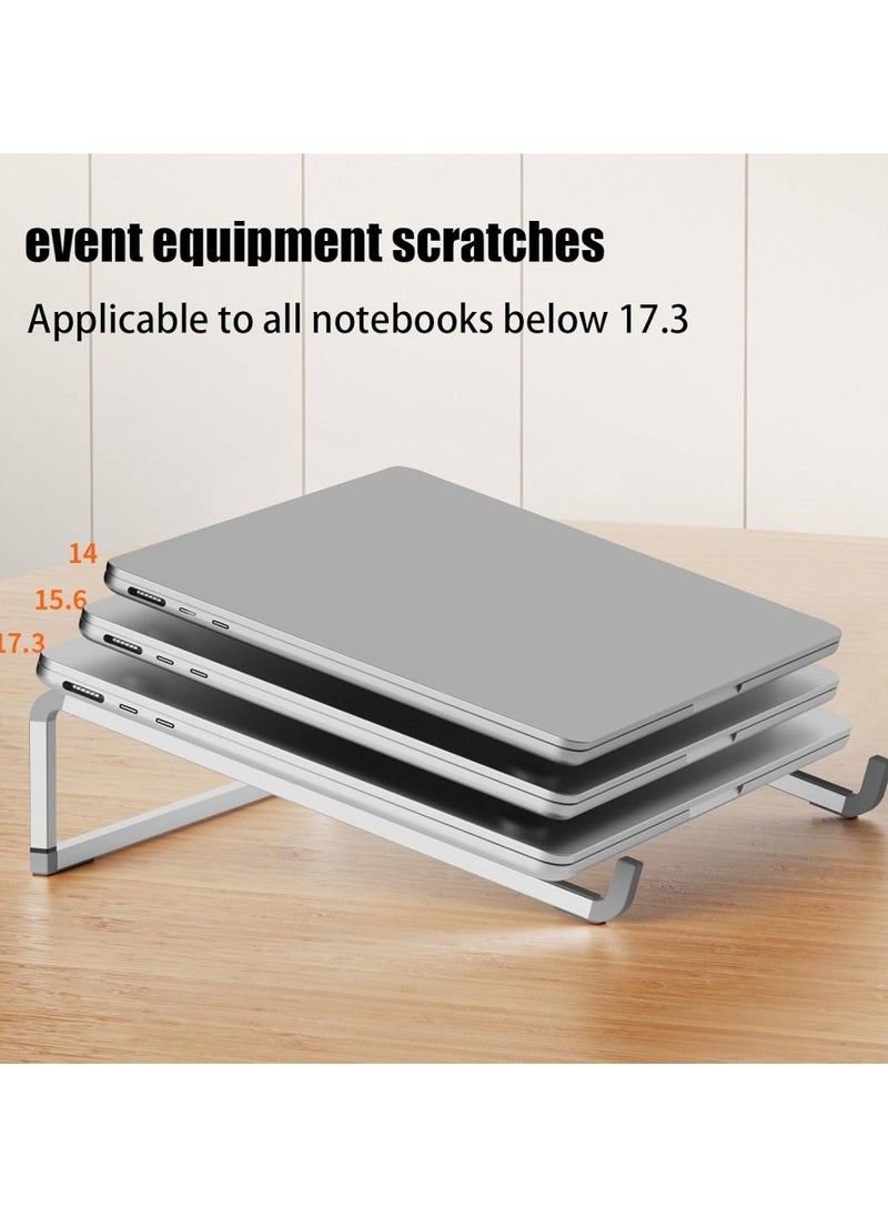 Generic - Aluminum Alloy Folding Laptop Stand V3.3 With Adjustable Design And Ergonomic Air-Ventilated Compatible With Various Of Devices 250x250x74 Mm - Silver - Image 1