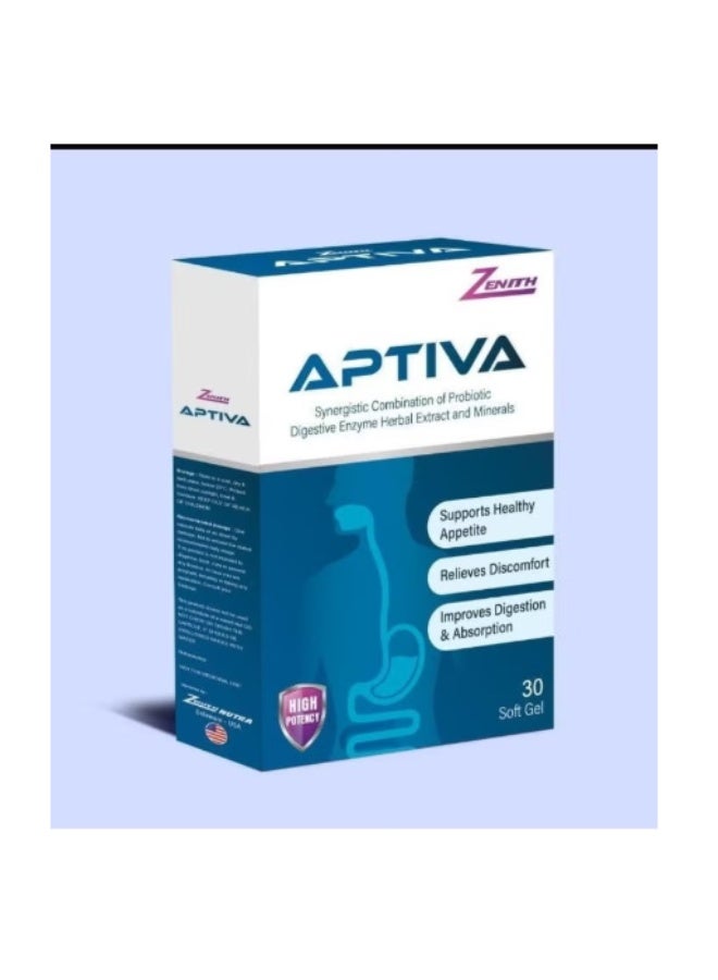 زينث مكمل زينيث أبتيفا 10 ملايين بروبيوتيك مع إنزيمات هضمية ومستخلصات عشبية ومعادن