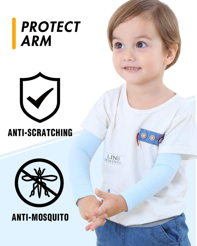 Newbyinn Arm Sleeves for Kids, Toddlers 1 Pair/ 3 Pairs, Warmer Gloves UPF 50 UV Sun Protection Sleeves to Cover Arms - Image 4