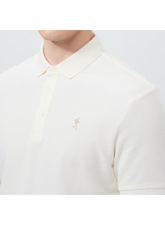 DANCING WOLVES Dancing With Wolves Instant Cooling Antibacterial Anti-mite Summer Men's Short Sleeve Polo Shirt 801 White L - Image 5