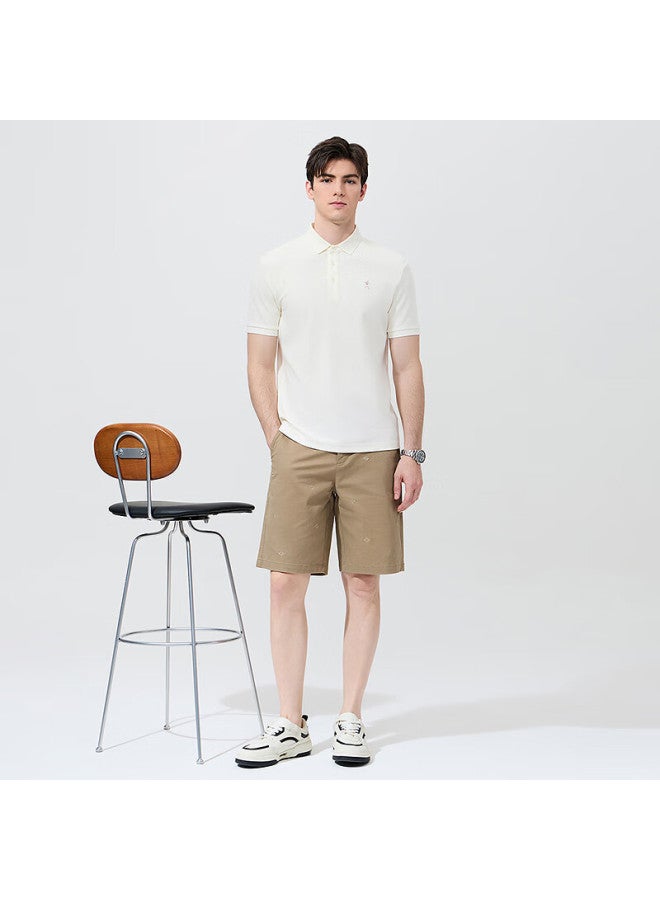 DANCING WOLVES Dancing With Wolves Instant Cooling Antibacterial Anti-mite Summer Men's Short Sleeve Polo Shirt 801 White L - Image 4