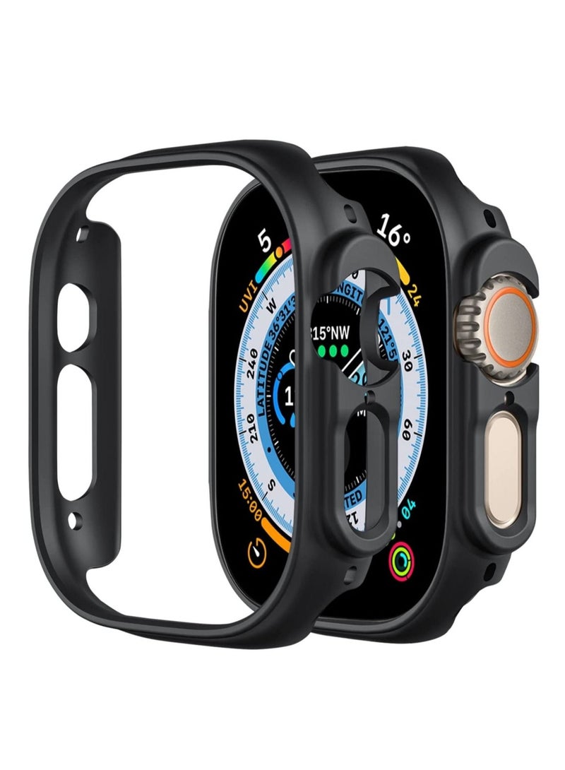 2 Pack Case Compatible with Apple Watch Ultra 49mm, Hard PC Bumper Case All-Around Edge Shockproof Protective Cover Frame - Image 1