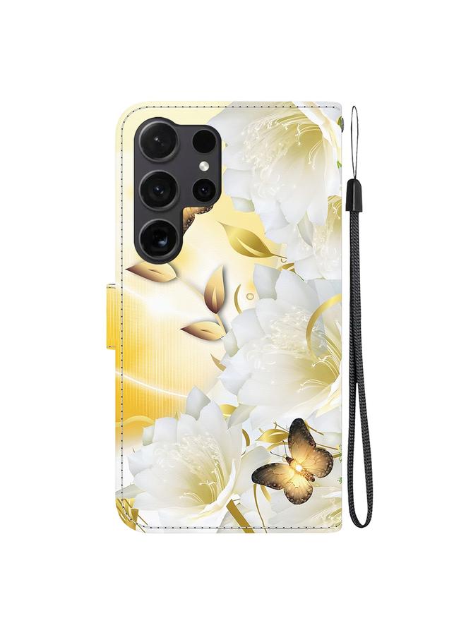 اس-توب جراب لهاتف Samsung Galaxy S25 Ultra 5G مصنوع من الجلد برسومات ملونة وملمس كريستالي - Image 3