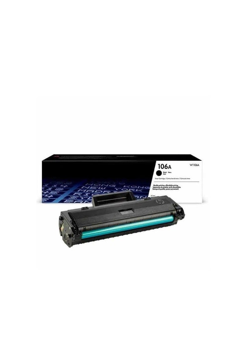 خرطوشة 106Aمتوافقة مع اتش بي106A W1106A لطابعات اتش بي ليزر متعددة الاستخدامات 137fnw، 107w، 135a، 135w، 135r ليزر،107a، 107r، 135wg، 137fwg (اسود، قطعة واحدة) - Image 1