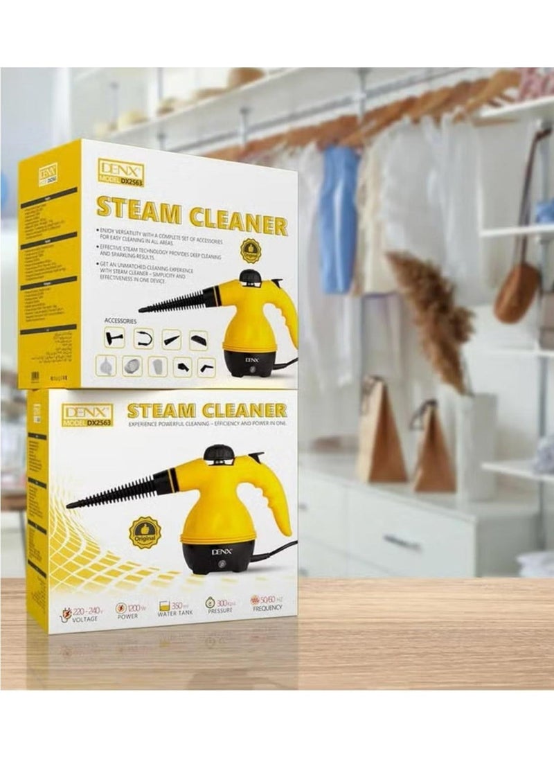 Denx High Pressure Steam Cleaner, Mini Steam Cleaner For Kitchen And Home Multi-Color Yellow/Black/White - Image 1