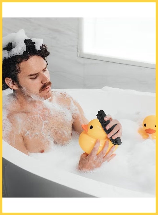 CHOWROAD Non-Slip Handle Silicone Body Brush with Soft Silicone Bristles for Showering, Exfoliating Body Scrubber for Sensitive Skin and With one hooks（Black） - Image 3