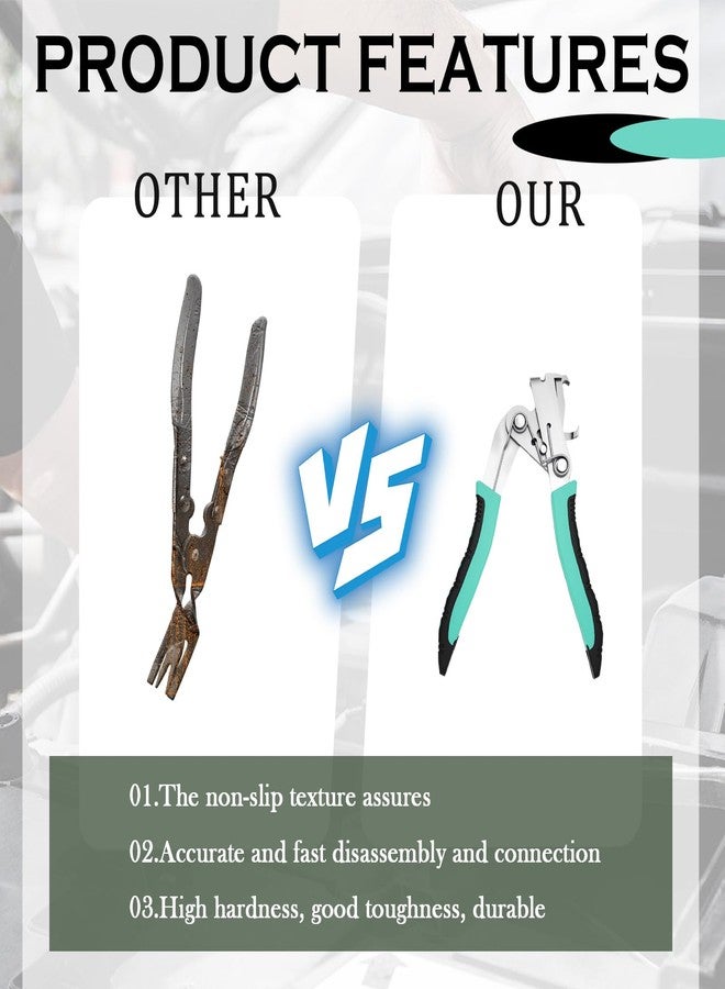 YGDMD 2025 New Car Clip Pliers/Disassembly Tools,Car Clip Remover Tool with Anti-Slip Grip,Multi-Functional Automotive Panel Clips Pliers for Cars Door Panel Dashboard Interior Trim - Image 5