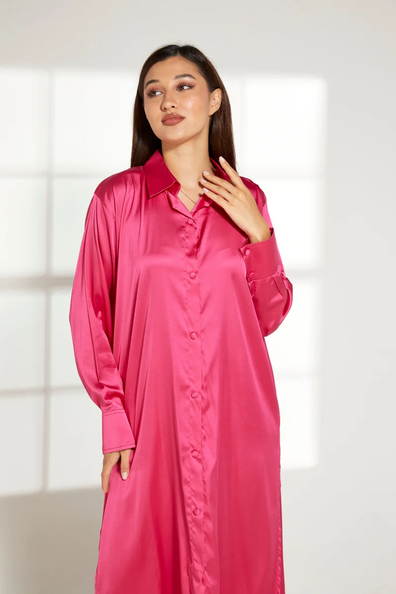 مويستريت طقم بلوزة طويلة بأزرار وسروال