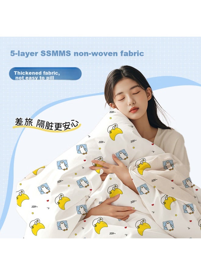 Badigao Disposable Bed Sheet Three-Piece Set Cover Pillowcase Hotel Hospital Accompanying Bedding Travel Essential Artifact - Image 5