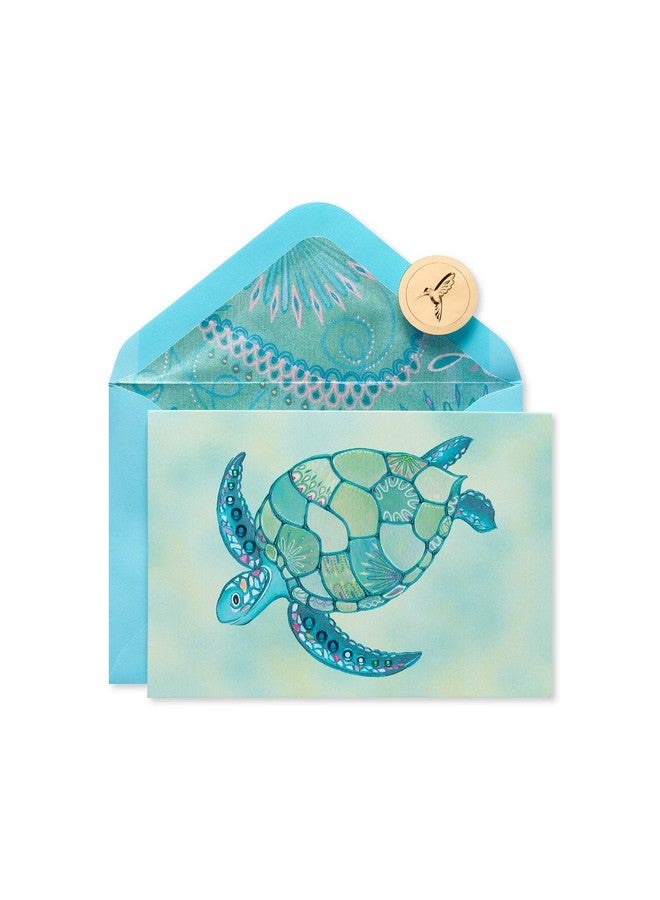 Papyrus Blank Card (Mosaic Turtle) - Image 1