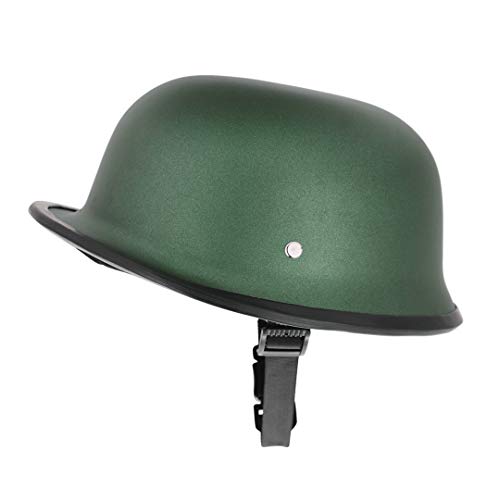 Sage Square German Retro Style Multi-Purpose Helmet World War Inspired for Unisex Adult (Large - L, Green Matte) (Non-Motorized) - Image 1