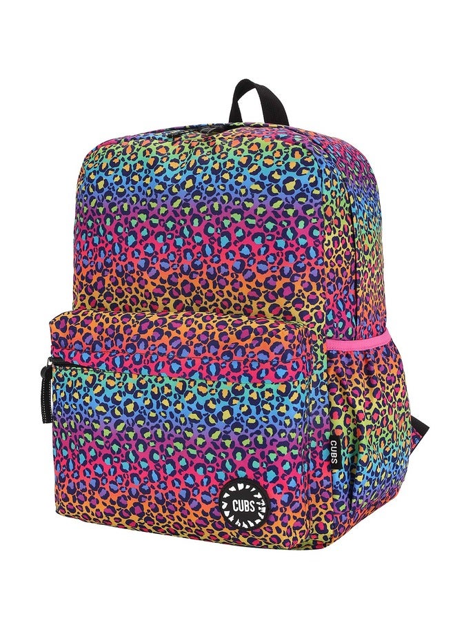 CUBS Leopard Print Waterproof Kids 28L Backpack With Zip Closure Ideal For 6-12 Years Age Group Compatible With 15 Inch Laptop - Image 2